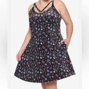 Her Universe Hot Topic Cruella Dress Velvet Mini Size 3X Dinsey
